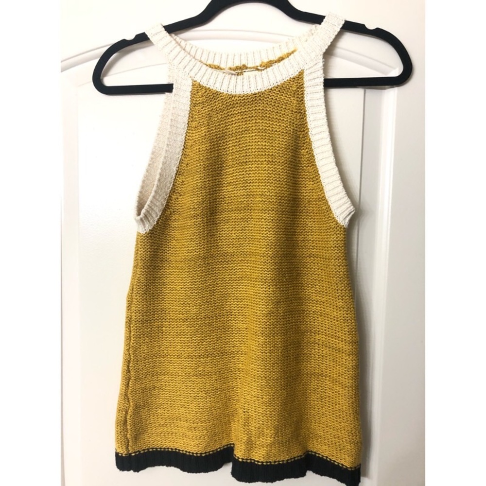 Color block sweater tank